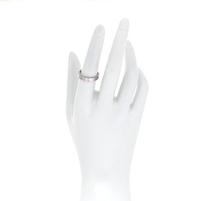 Cartier 18K White Gold Diamond 4mm LOVE Wedding Band Ring 55 7.25 2 of 4