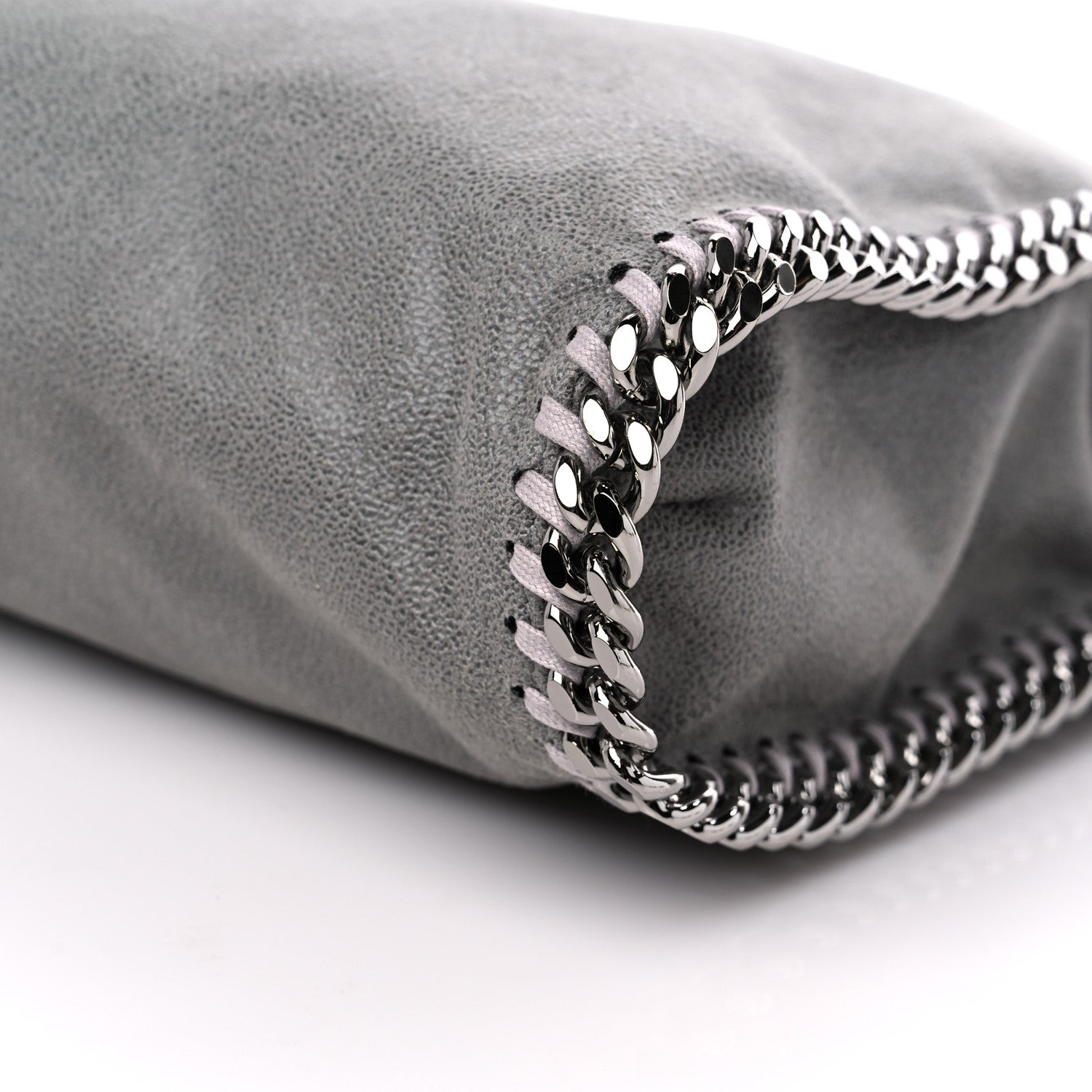 Stella McCartney STELLA MCCARTNEY Shaggy Deer Mini Falabella Fold Over Tote Light Grey 8 of 8