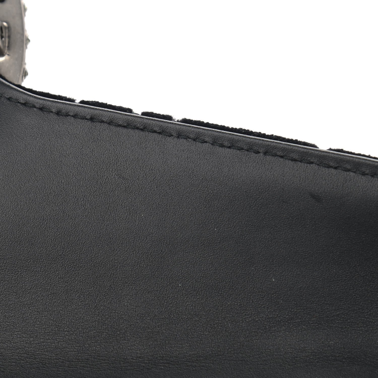 Gucci Velvet Skipper Crystal GG Monogram Small Dionysus Shoulder Bag Black Black Diamond 13 of 14