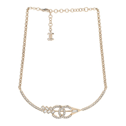 Chanel Crystal CC Arrow Necklace Gold 3 of 7