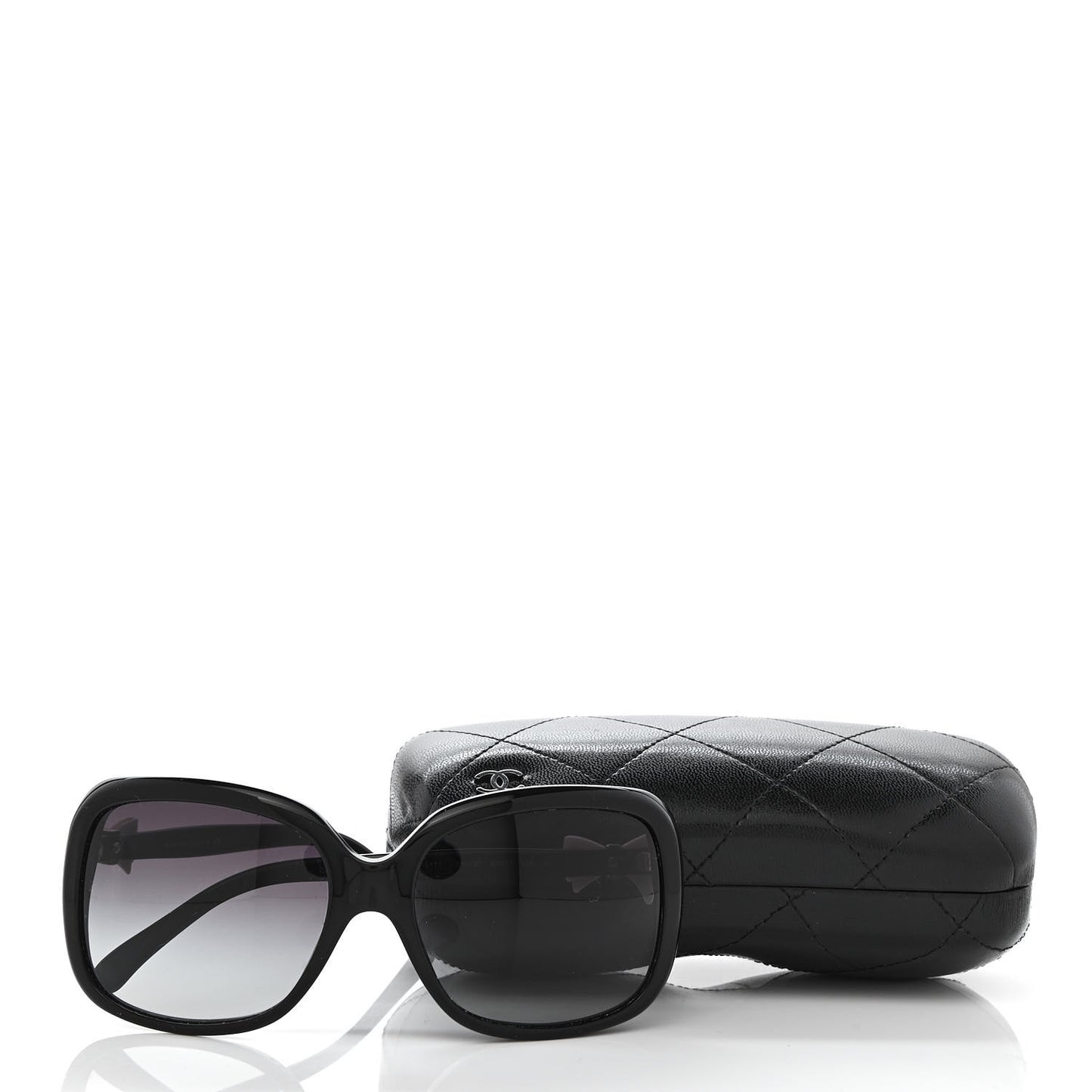 Acetate CC Bow Sunglasses 5171 Black White