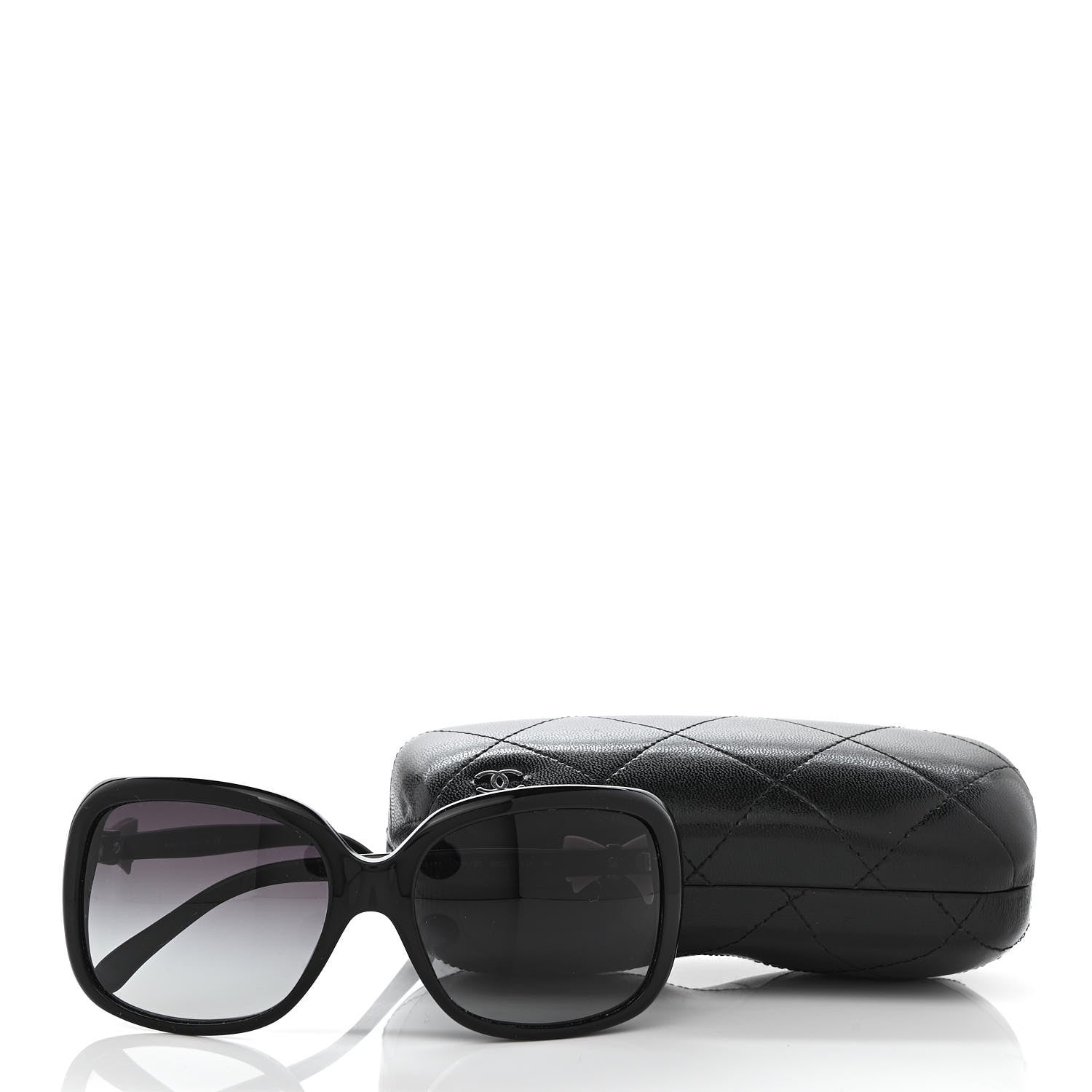 Chanel Acetate CC Bow Sunglasses 5171 Black White 8 of 8