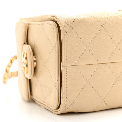 Chanel Caviar Quilted Mini Chanel 25 Handbag Beige 9 of 11