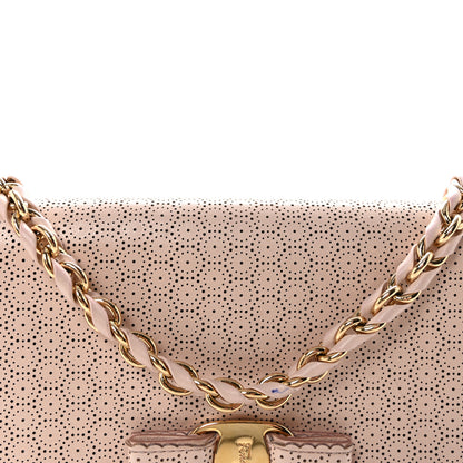 Salvatore Ferragamo Perforated Calfskin Ginny Bow Crossbody Bag Light Pink 7 of 9