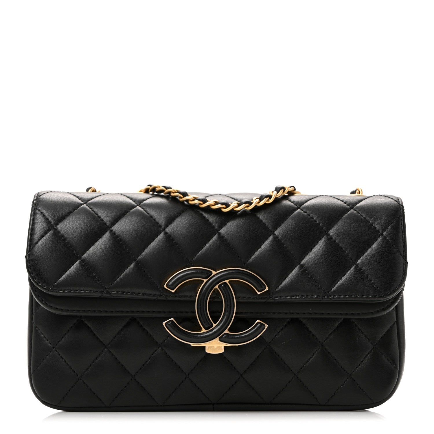 Chanel Lambskin Quilted Small CC Chic Flap Black 1 of 36