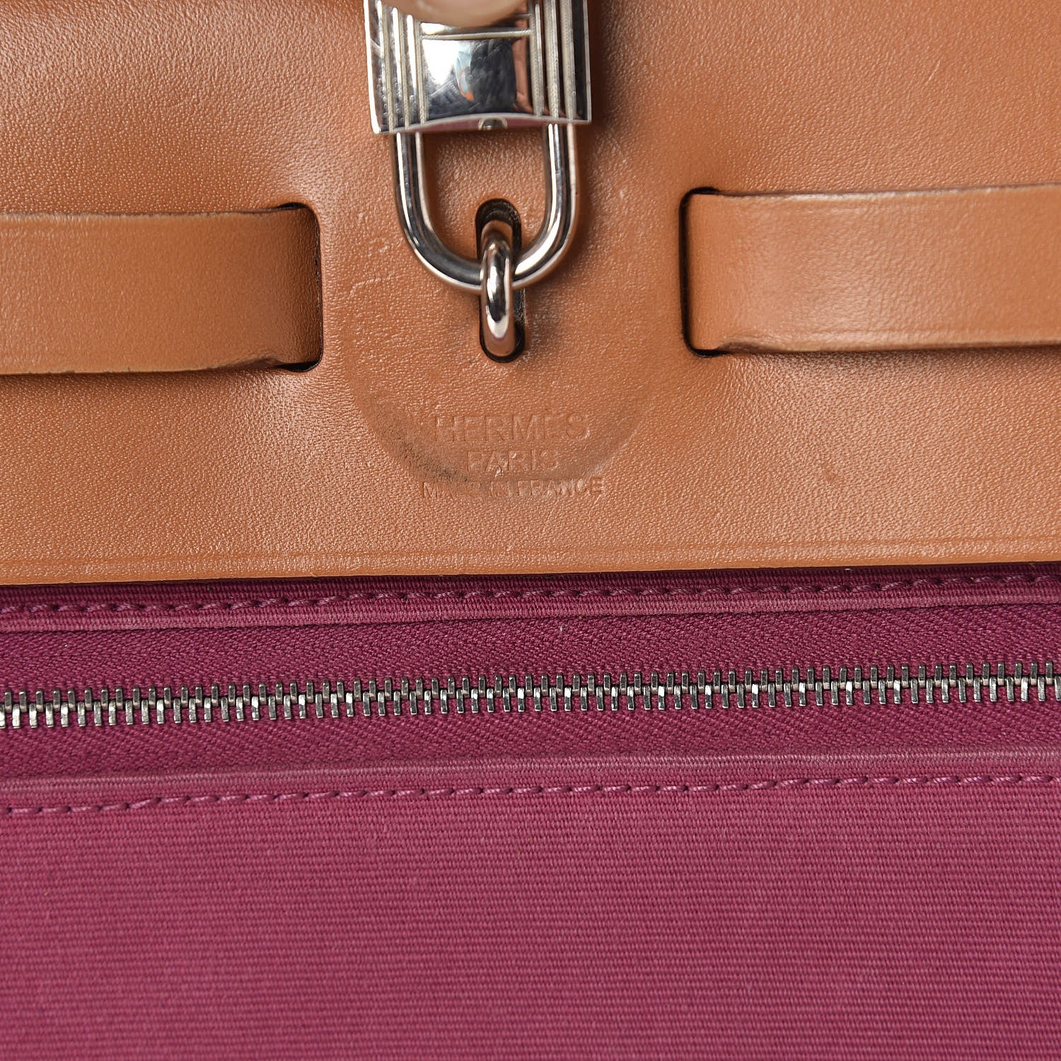 Hermes Vache Hunter Toile Herbag Zip 31 PM Rose Lipstick 6 of 12