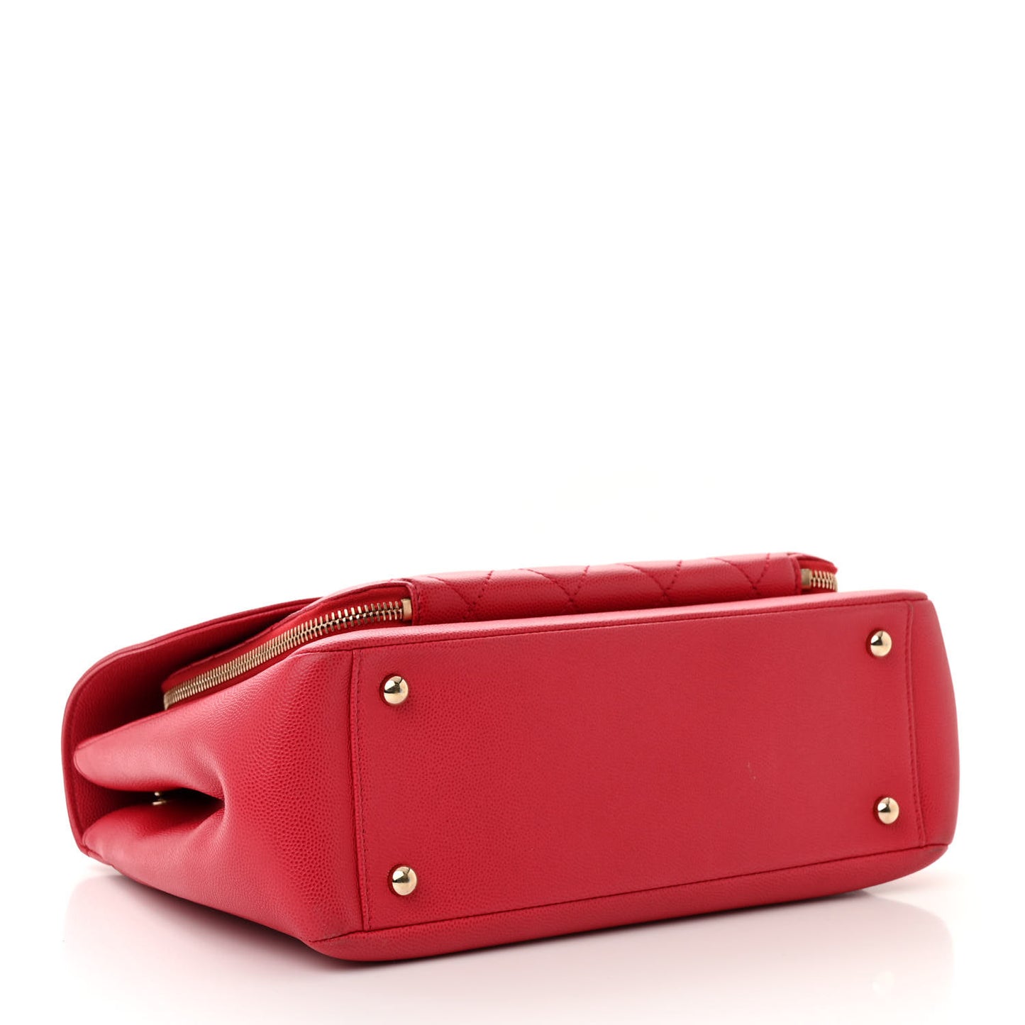 Caviar Quilted Large Business Affinity Flap Red