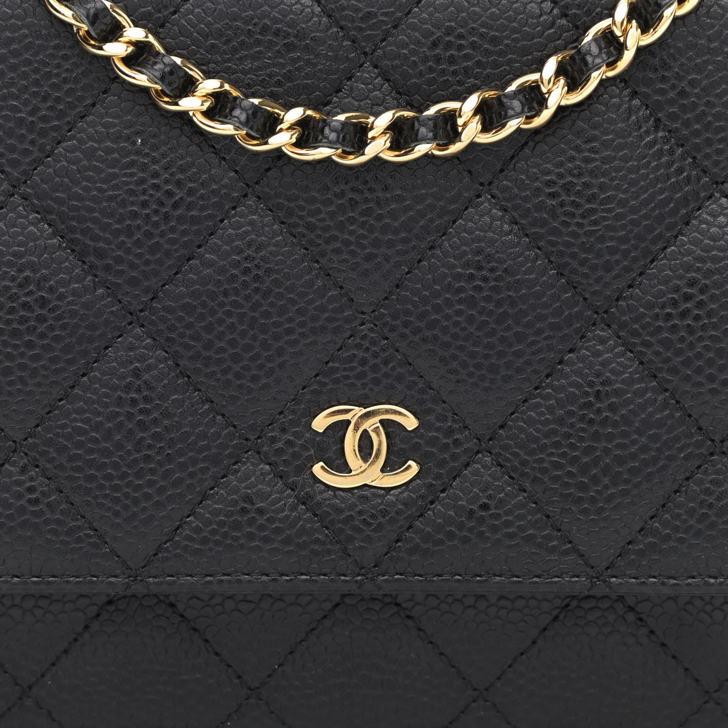 Chanel Caviar Quilted Wallet On Chain WOC Black 9 of 13
