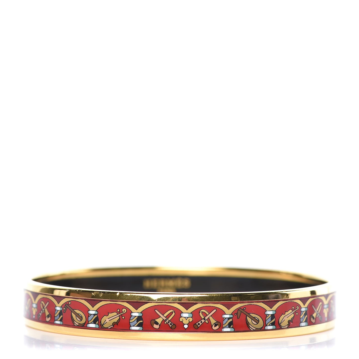 Enamel Printed Narrow Musical Instruments Bracelet 70