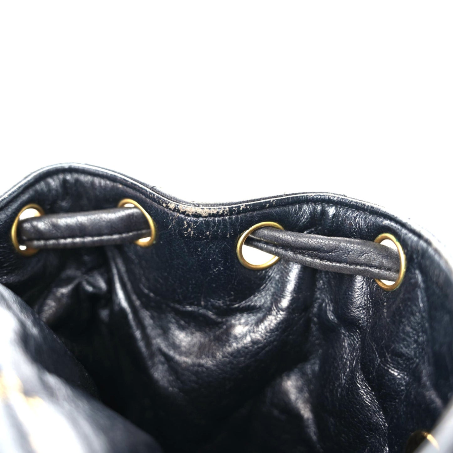 Lambskin Quilted Backpack Black