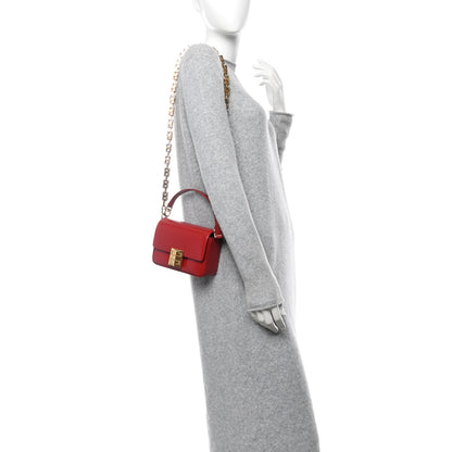 Givenchy Box Calfskin Small 4G Cube Chain Shoulder Bag Dark Red 2 of 13