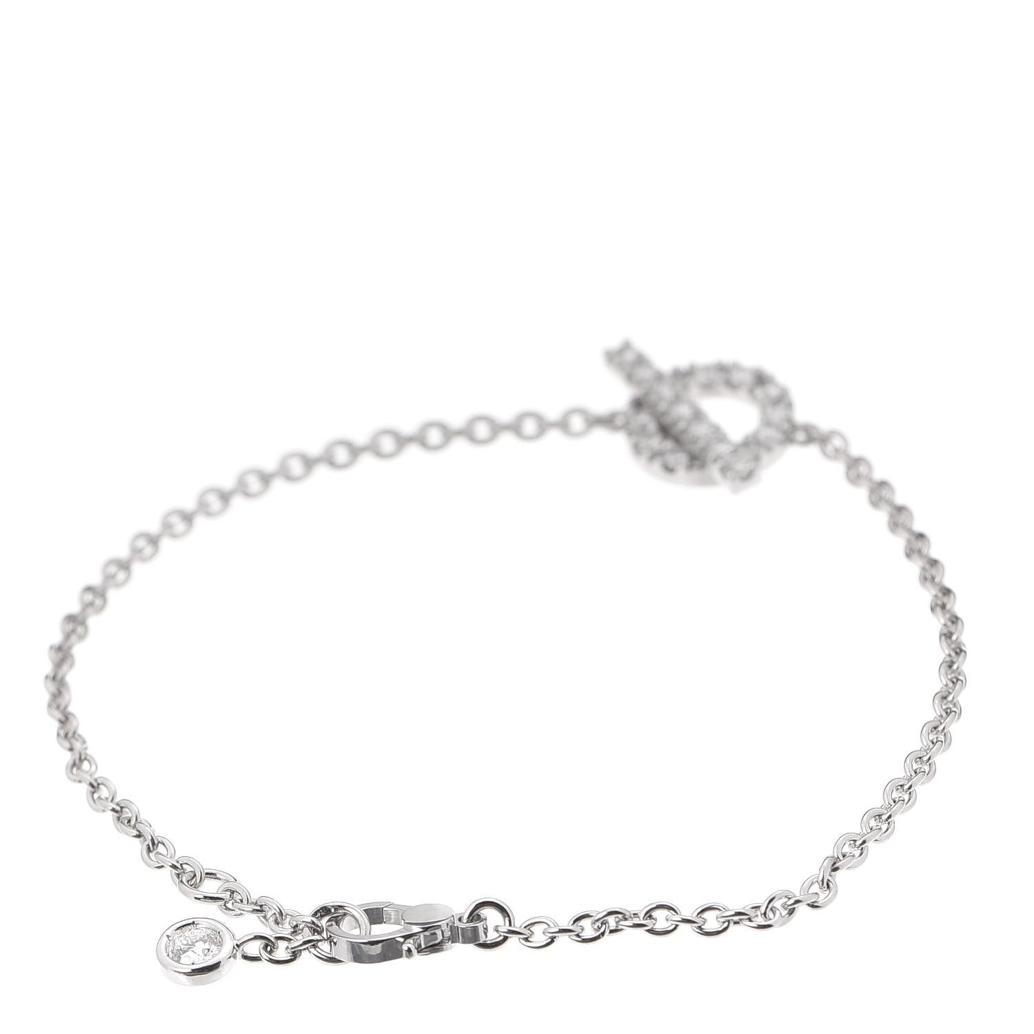 Hermes 18K White Gold Diamond Finesse Bracelet ST 3 of 5