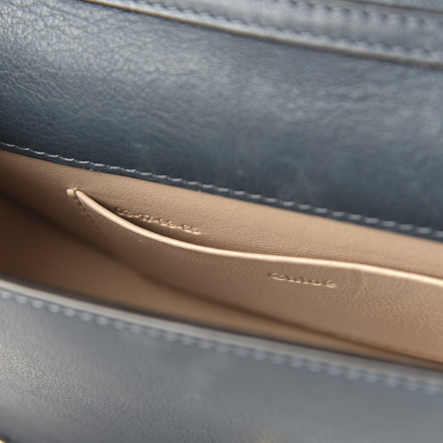Calfskin Small Nile Bracelet Minaudiere Bag Silver Blue