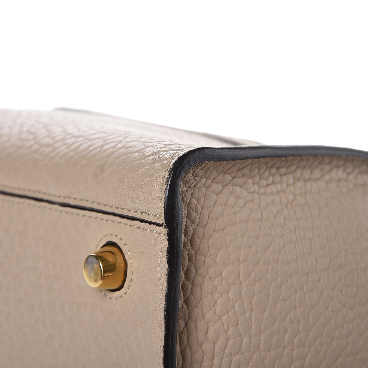 Bullhide Calfskin Small Ring Bag Dune