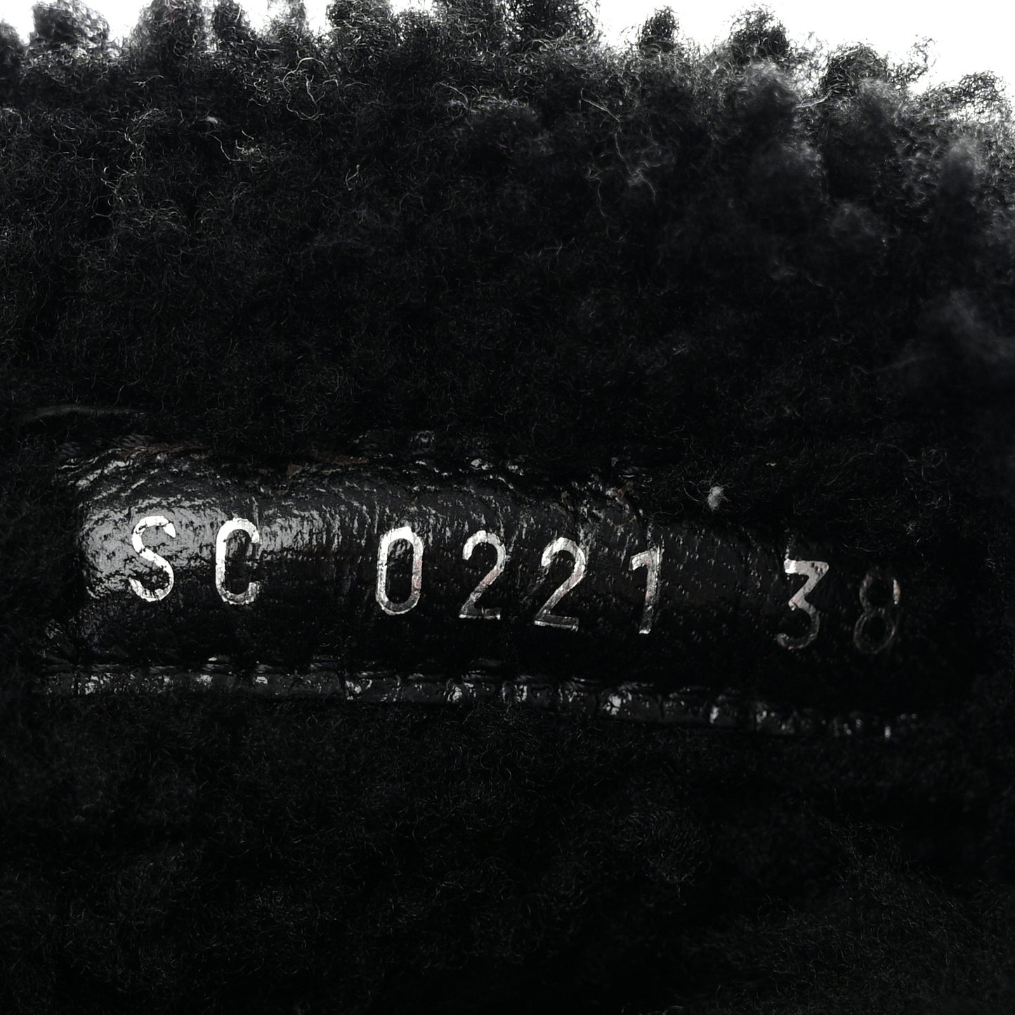 Shearling Magnetic Flat Mule 38 Black