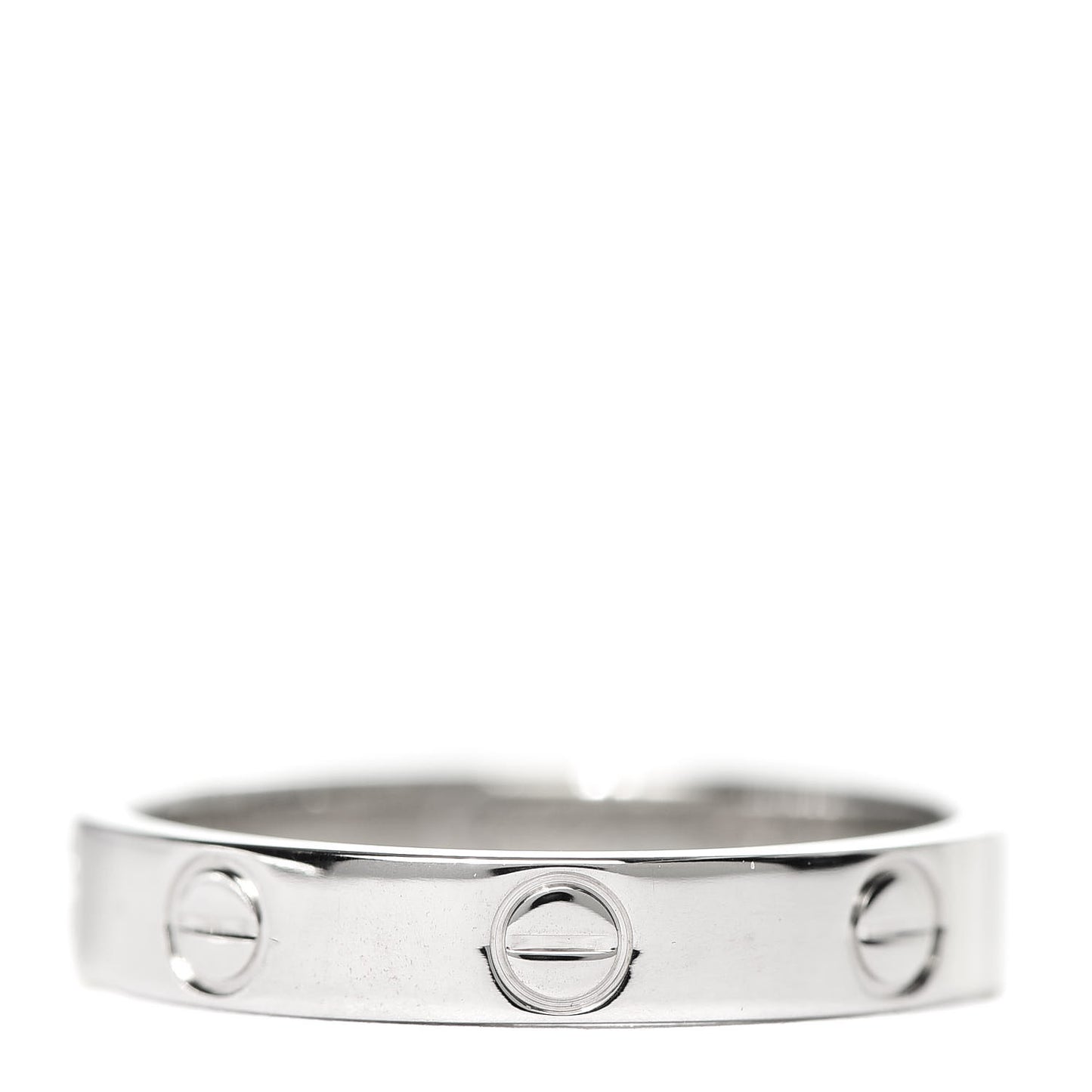 18K White Gold 3.5mm LOVE Wedding Band Ring 54 6.75