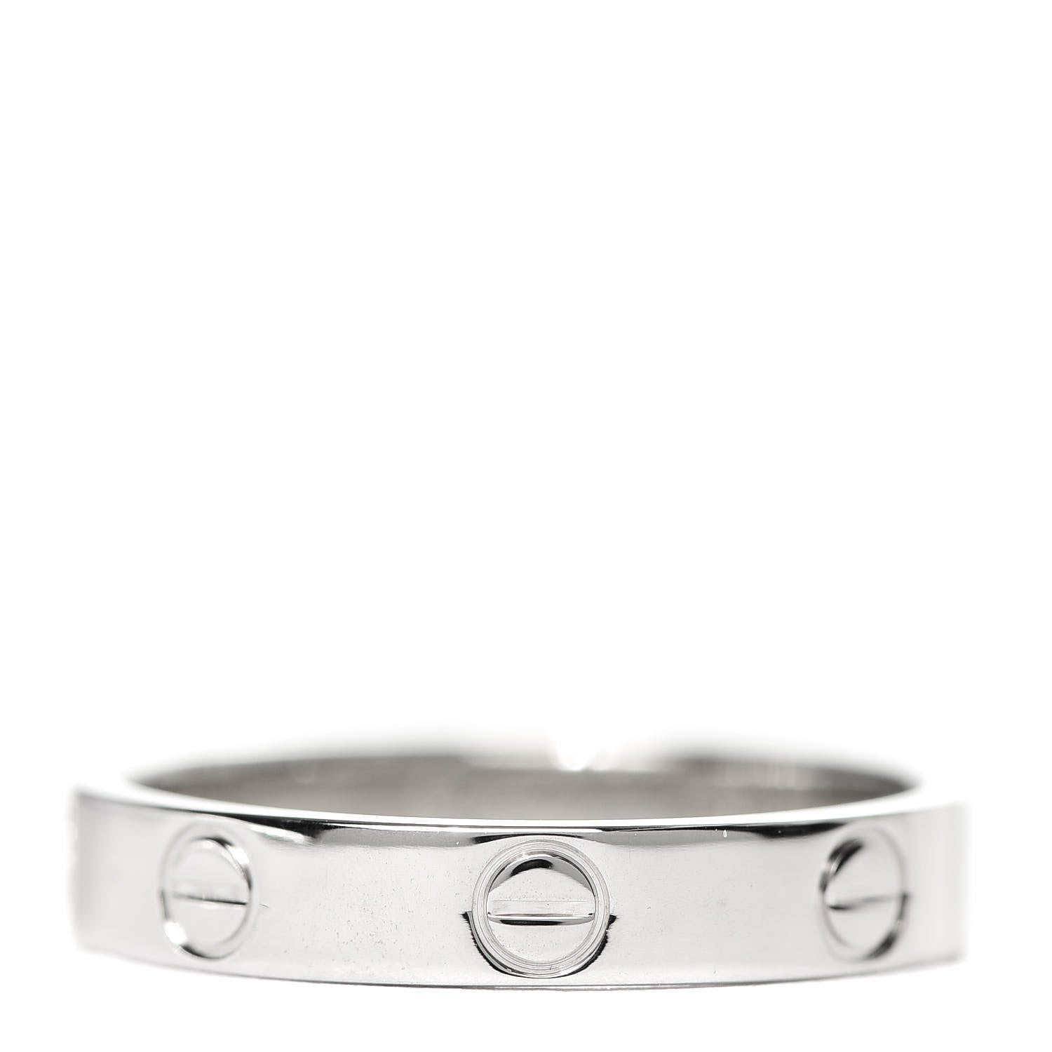 Cartier 18K White Gold 3.5mm LOVE Wedding Band Ring 54 6.75 1 of 4