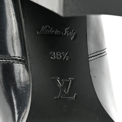 Louis Vuitton Patent Nano Monogram Ankle Star Trail Boots 38.5 Black 7 of 10