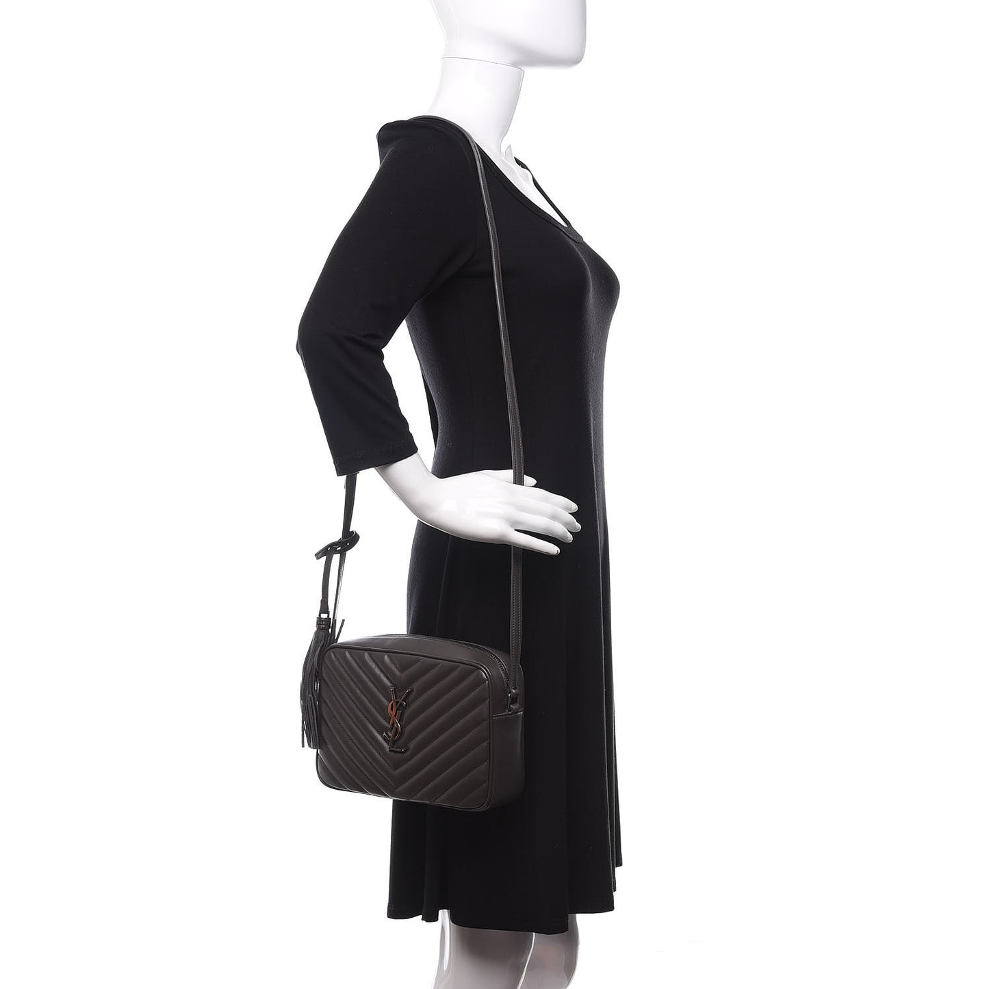 Calfskin Matelasse Monogram Lou Camera Bag Pebble