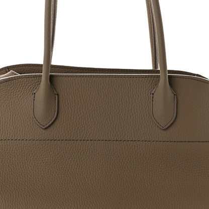 The Row Matte Grained Calfskin Margaux Shoulder 12  Dark Taupe 7 of 9