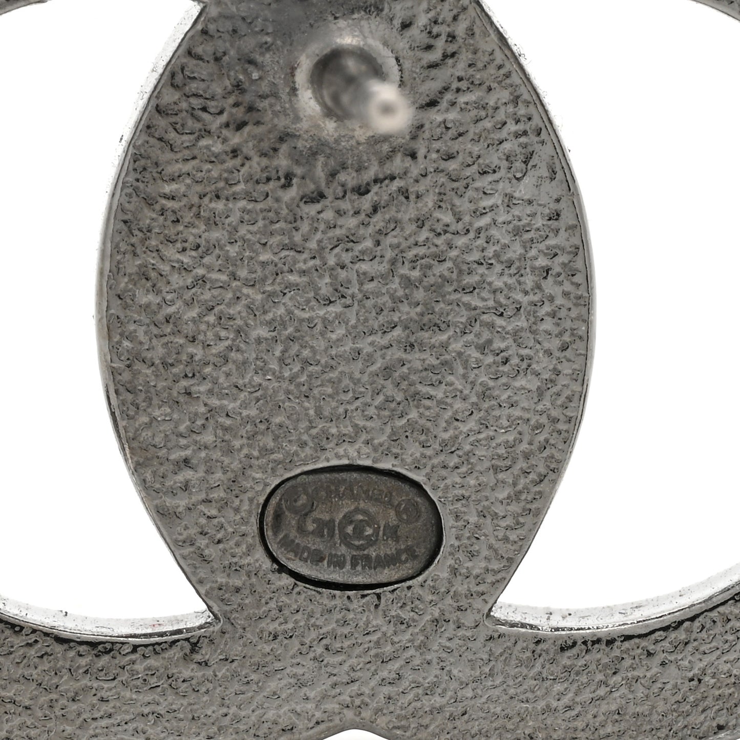 Ruthenium Crystal CC Earrings Silver