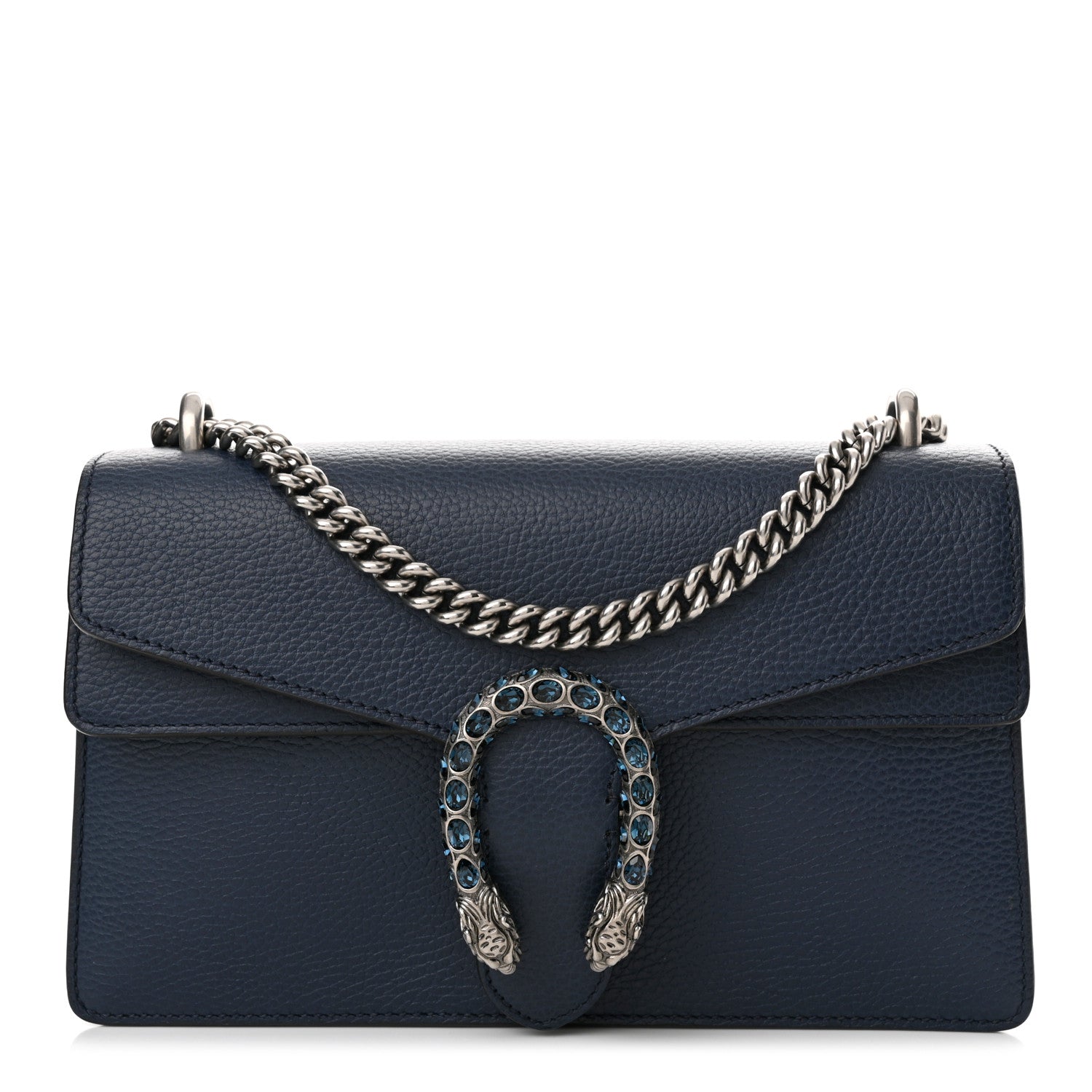 Gucci Dollar Calfskin Crystal Small Dionysus Shoulder Bag Blue Agata Montana Sapphire 1 of 11