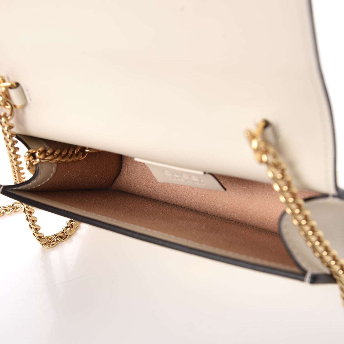 Calfskin Super Mini Sylvie Chain Shoulder Bag White