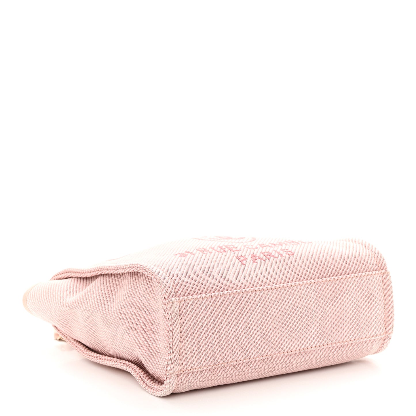 Mixed Fibers Calfskin Mini Deauville Tote Rose Pink
