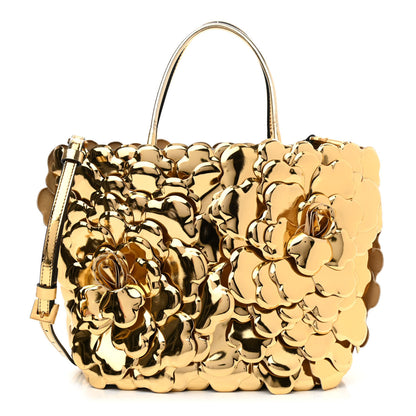 Valentino Garavani Metallic Nappa Atelier 03 Rose Edition Tote Antique Brass 1 of 9