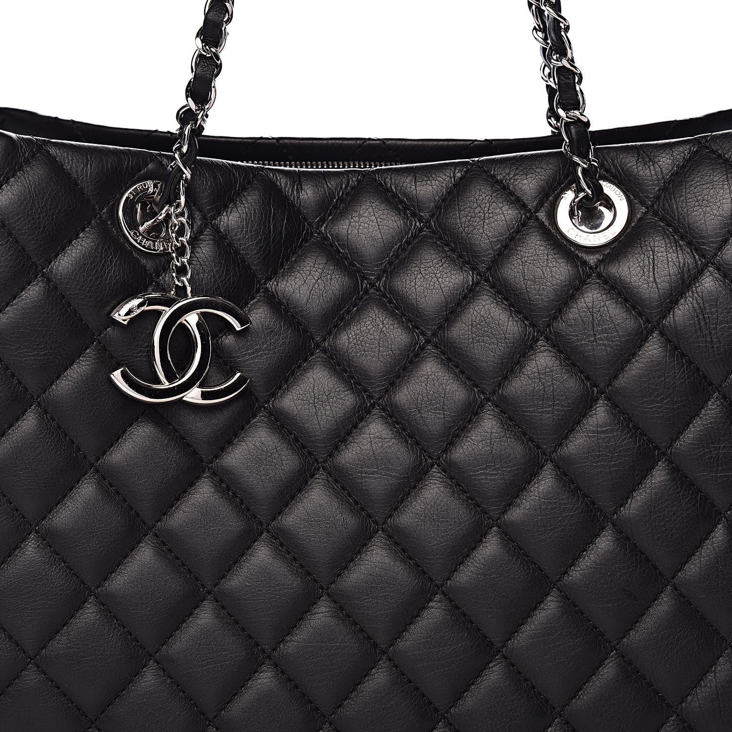 Chanel Calfskin Quilted Large Chic and Soft Shopping Tote Black 10 of 10