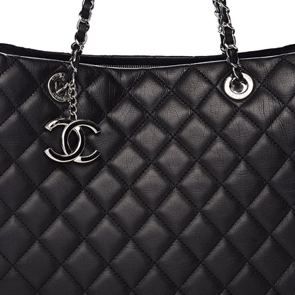 Chanel Calfskin Quilted Large Chic and Soft Shopping Tote Black 10 of 10