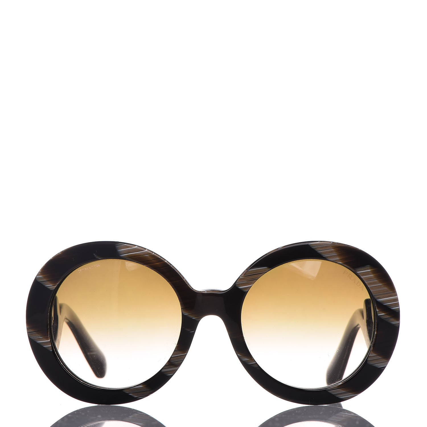 Prada Baroque Sunglasses SPR 27N Black Horn 2 of 7
