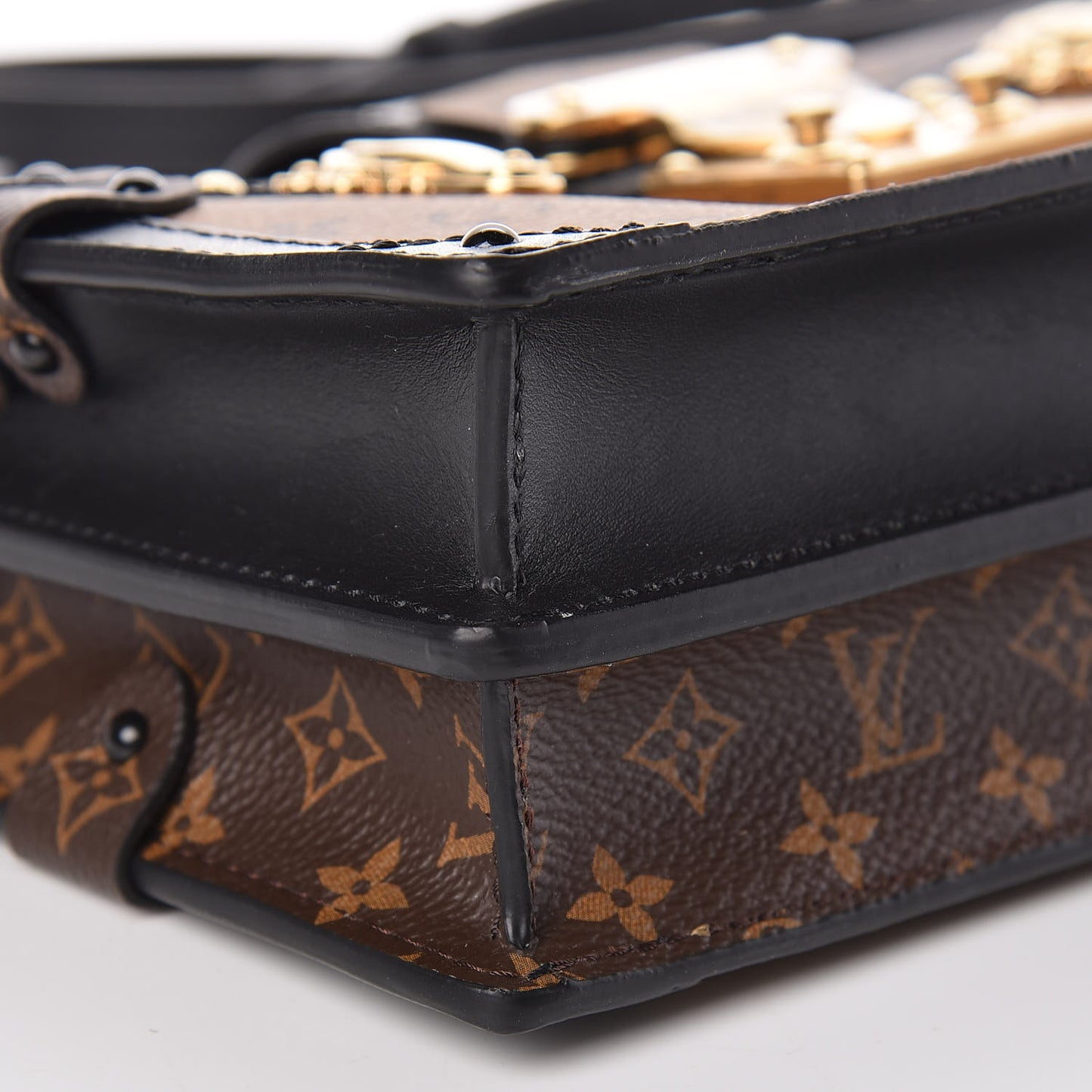 Reverse Monogram Trunk Clutch