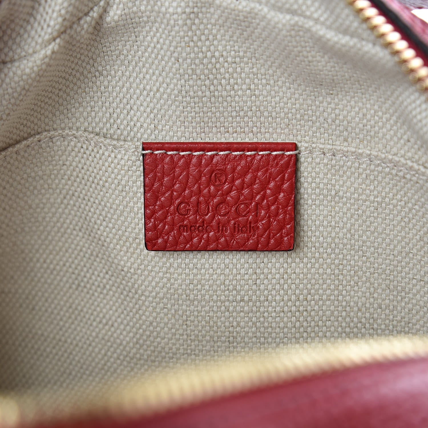 Gucci Pebbled Calfskin Small Soho Disco Bag Tabasco Red 6 of 10