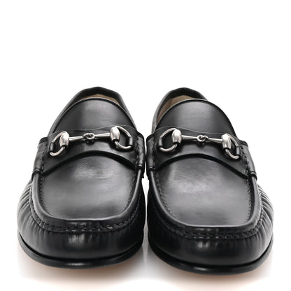 Gucci Betis Glamour Calfskin Horsebit Mens Jordaan Loafers 9 Black 3 of 9
