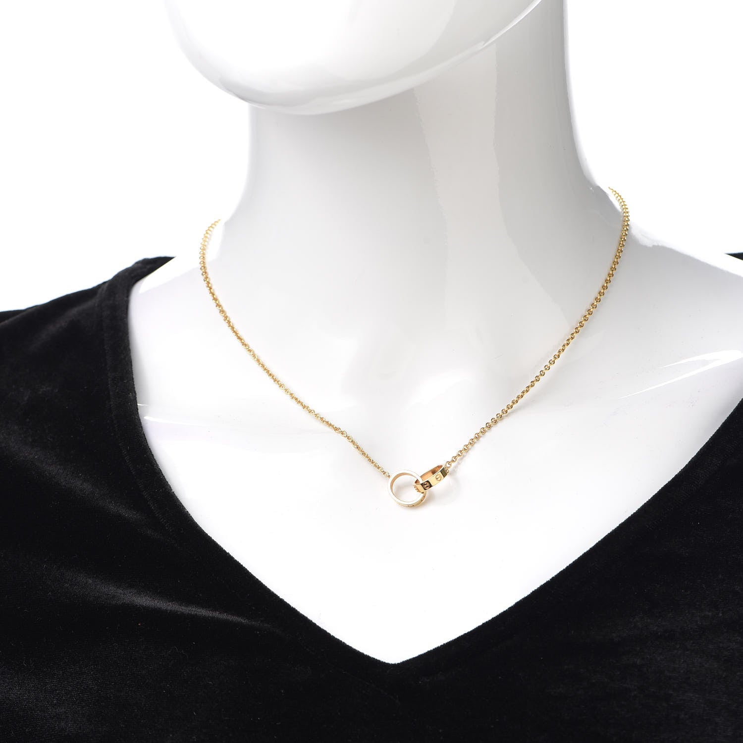 Cartier 18K Yellow Gold Interlocking LOVE Necklace 1 of 4