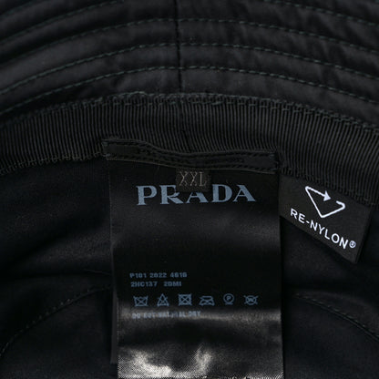 Prada Re-Nylon Metal Triangle Logo Mens Bucket Hat XXL Black 8 of 9