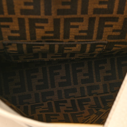 Fendi Goatskin Zucca Large Peekaboo Iconic Satchel Latte Tobacco Moro 6 of 10