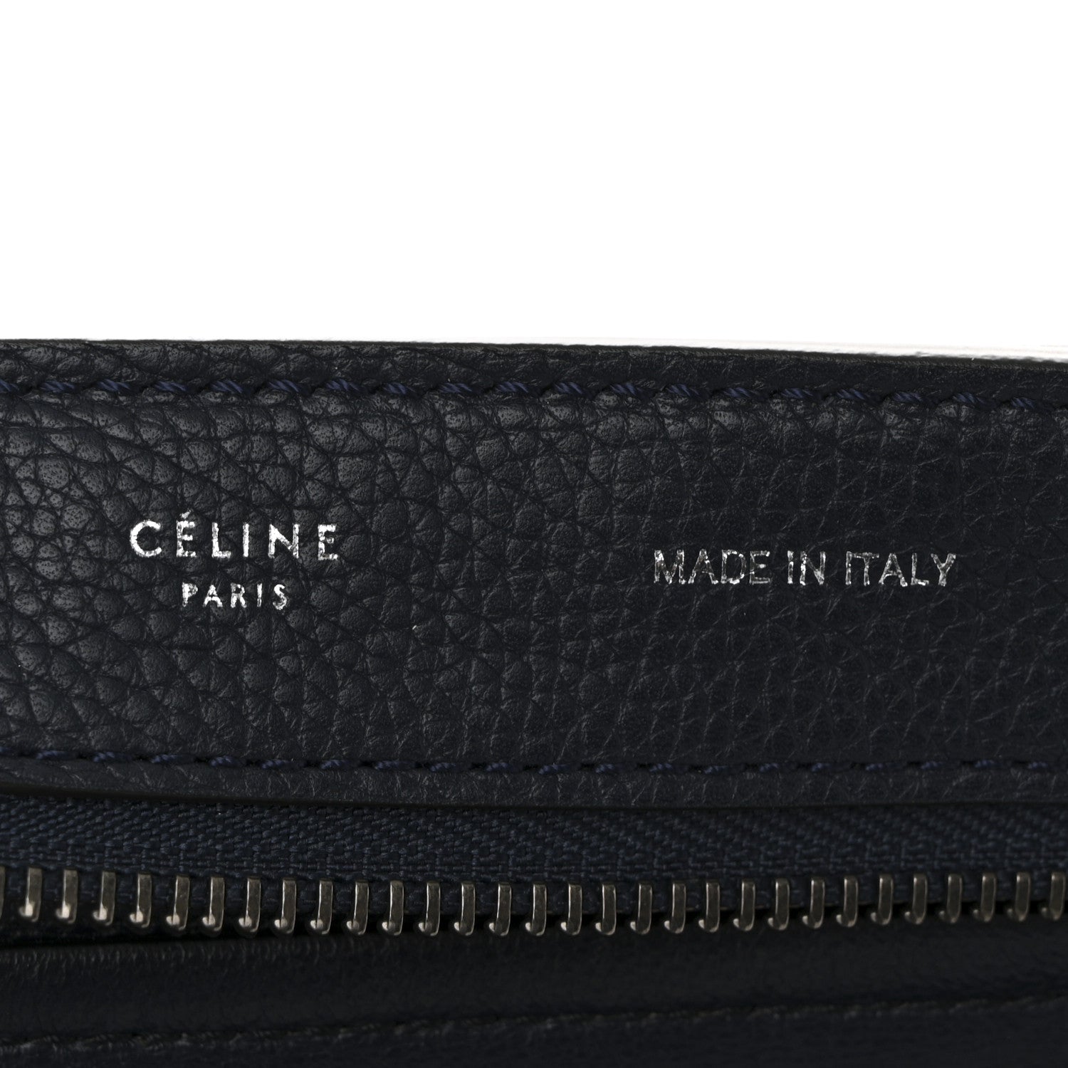 Celine Drummed Calfskin Suede Large Trapeze Navy 6 of 9