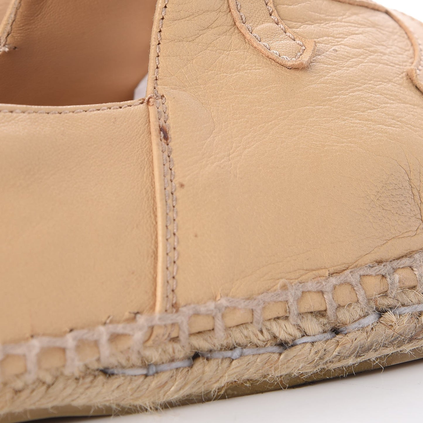 Lambskin CC Espadrilles 41 Beige Black