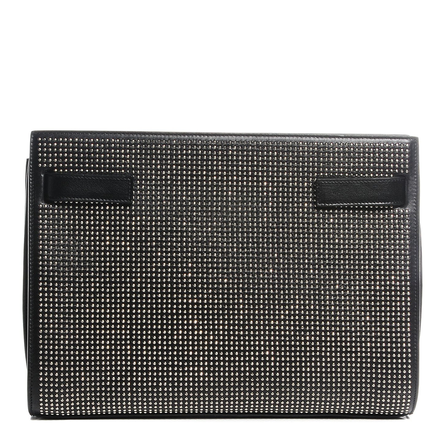 Calfskin Stud Sac De Jour Clutch Black