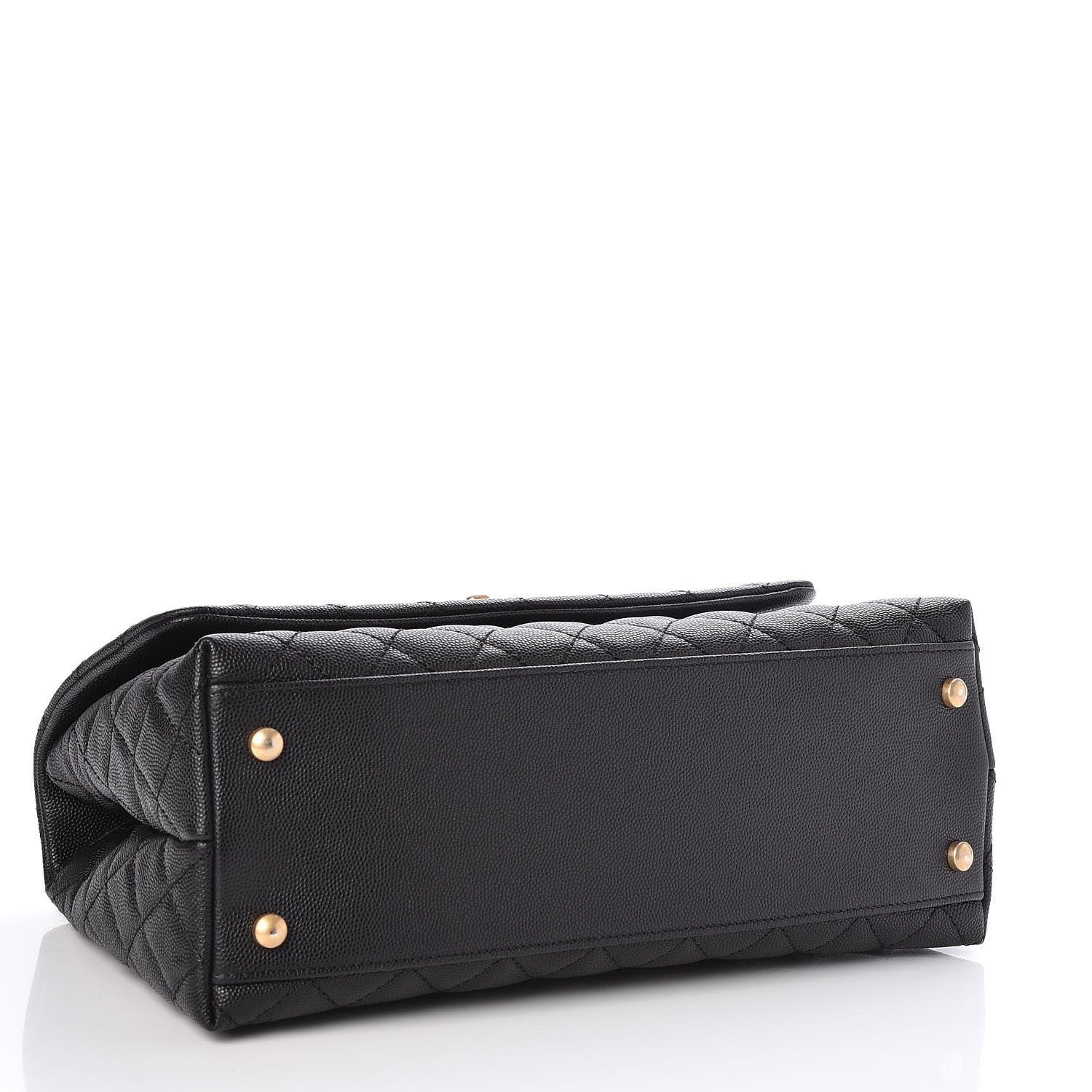 Chanel Caviar Lizard Quilted Small Coco Handle Flap Black 4 of 8