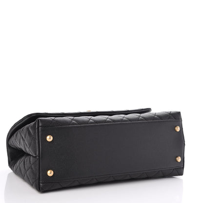 Chanel Caviar Lizard Quilted Small Coco Handle Flap Black 4 of 8