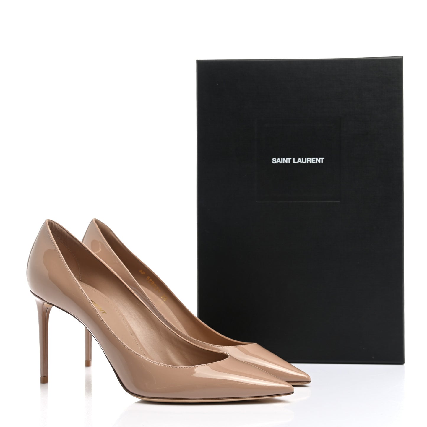 Patent Calfskin Zoe 85 Pumps 39 Nude