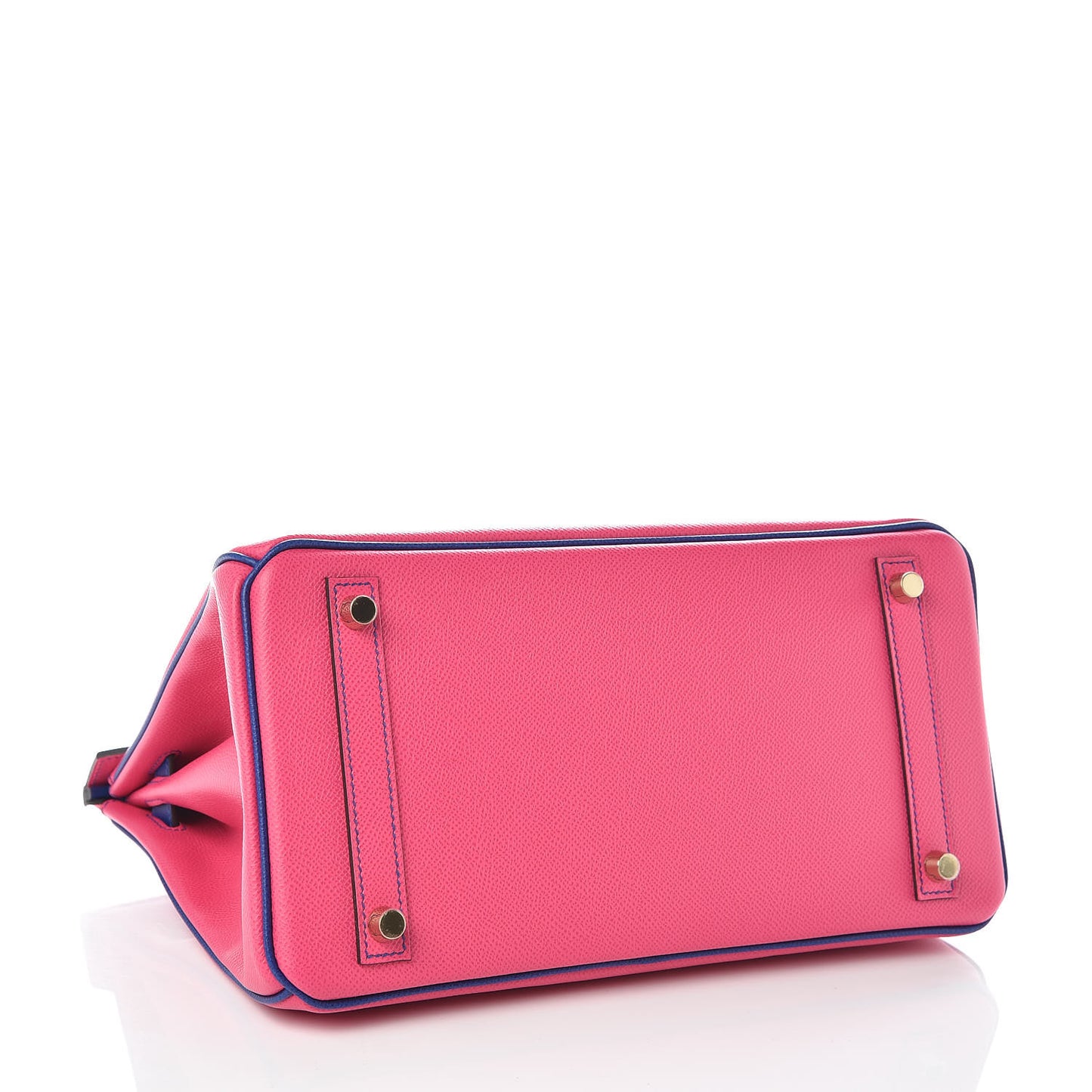 Epsom Bi Color Horseshoe Birkin 30 Rose Tyrien Bleu Electrique