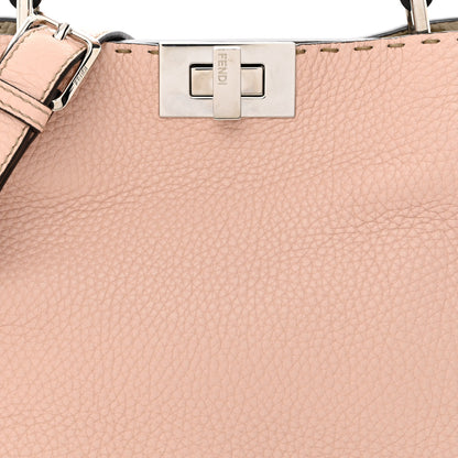 Fendi Cuoio Romano Selleria Bi-Color Medium Peekaboo Iconic Essentially Satchel Cipria Latte 9 of 11