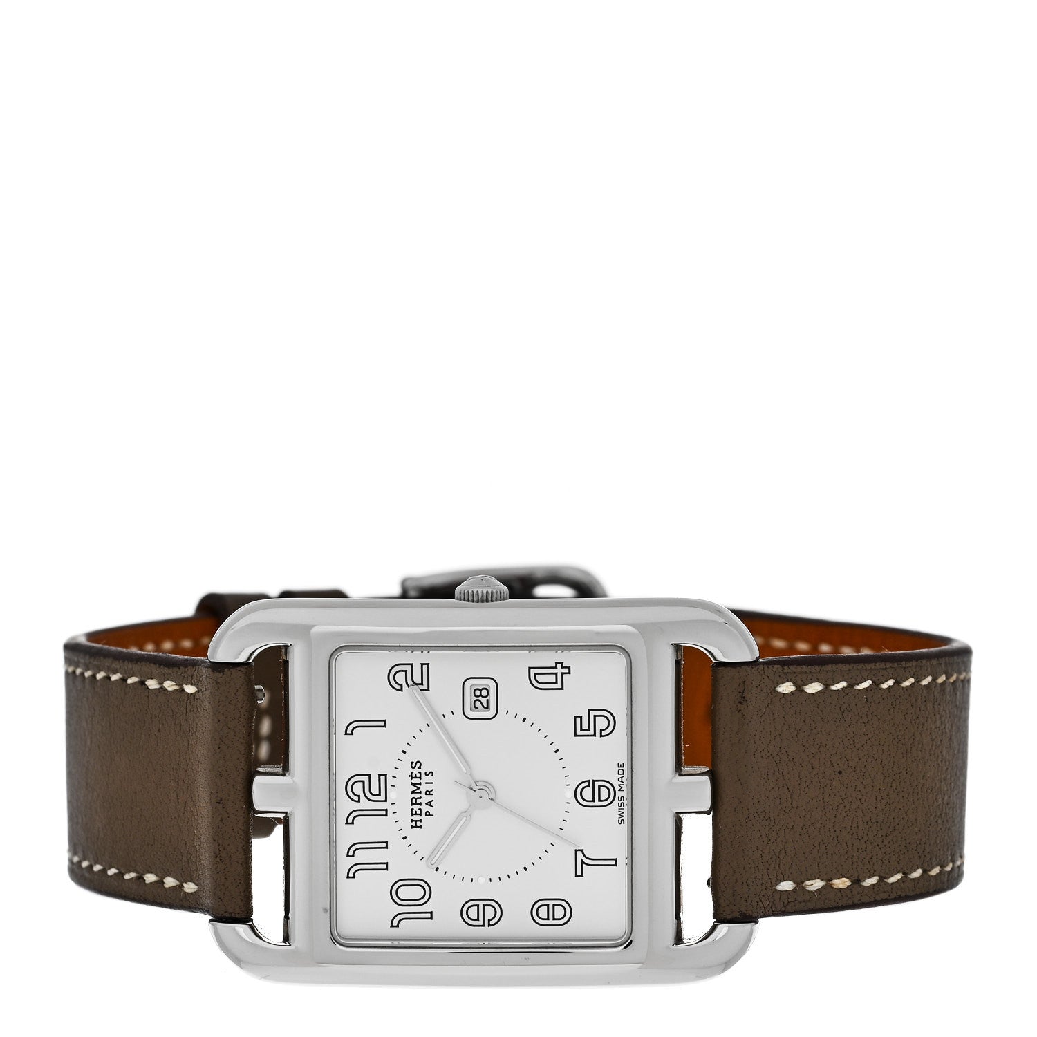 Hermes Stainless Steel Swift 29mm Cape Cod Quartz Watch Etoupe 2 of 5