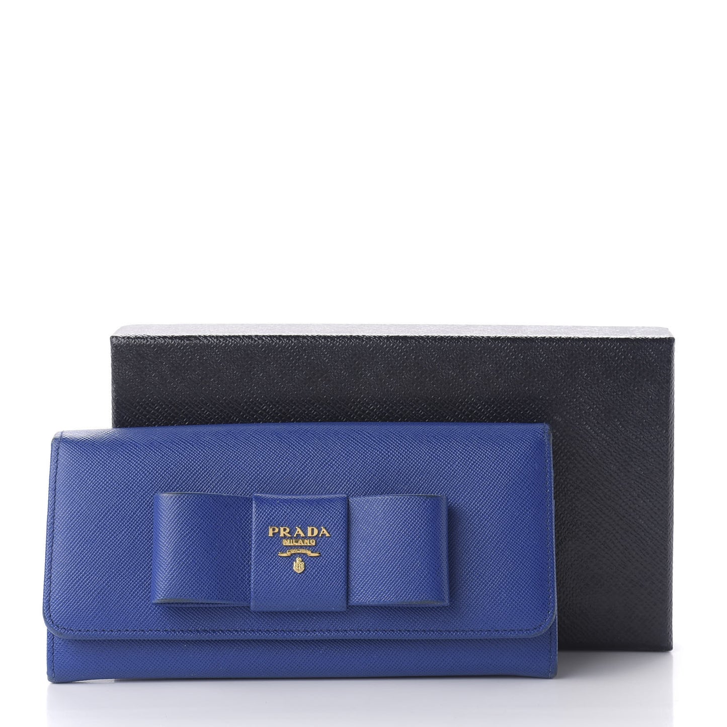 Saffiano Fiocco Bow Continental Wallet Royal