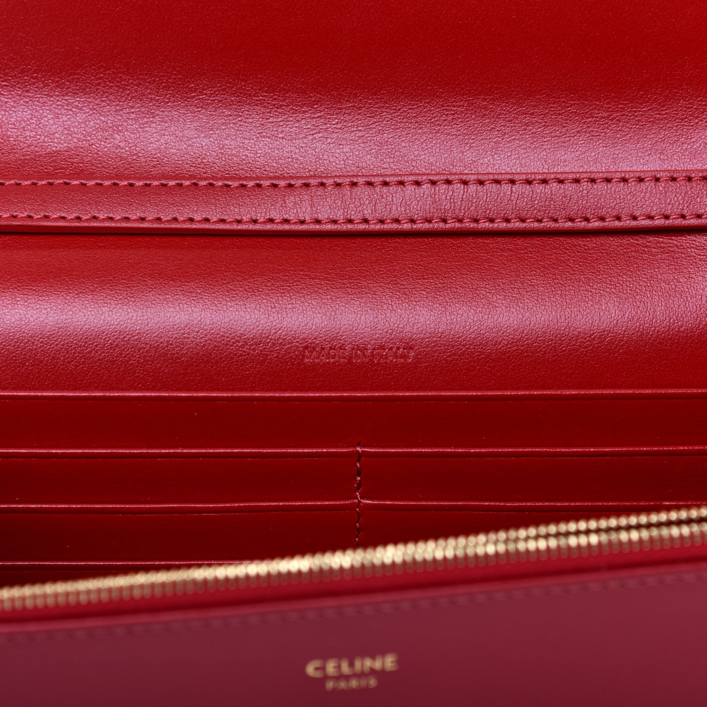 Smooth Calfskin Tassels Wallet On Strap Red