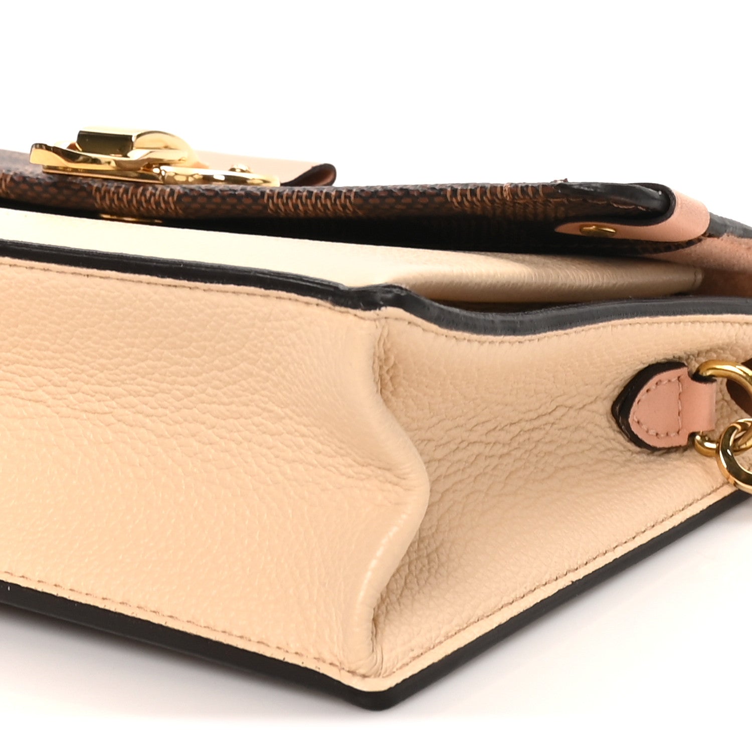 Louis Vuitton Damier Ebene Vavin Chain Wallet Creme 9 of 9